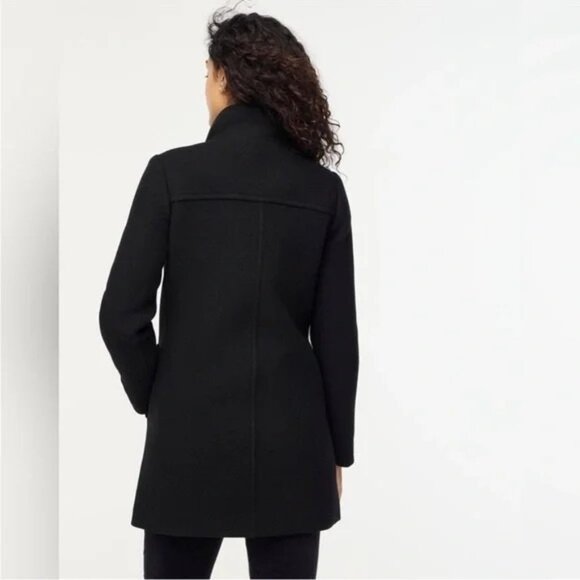 J. Crew Oversized City Coat Black Size 4 New - Picture 4 of 4